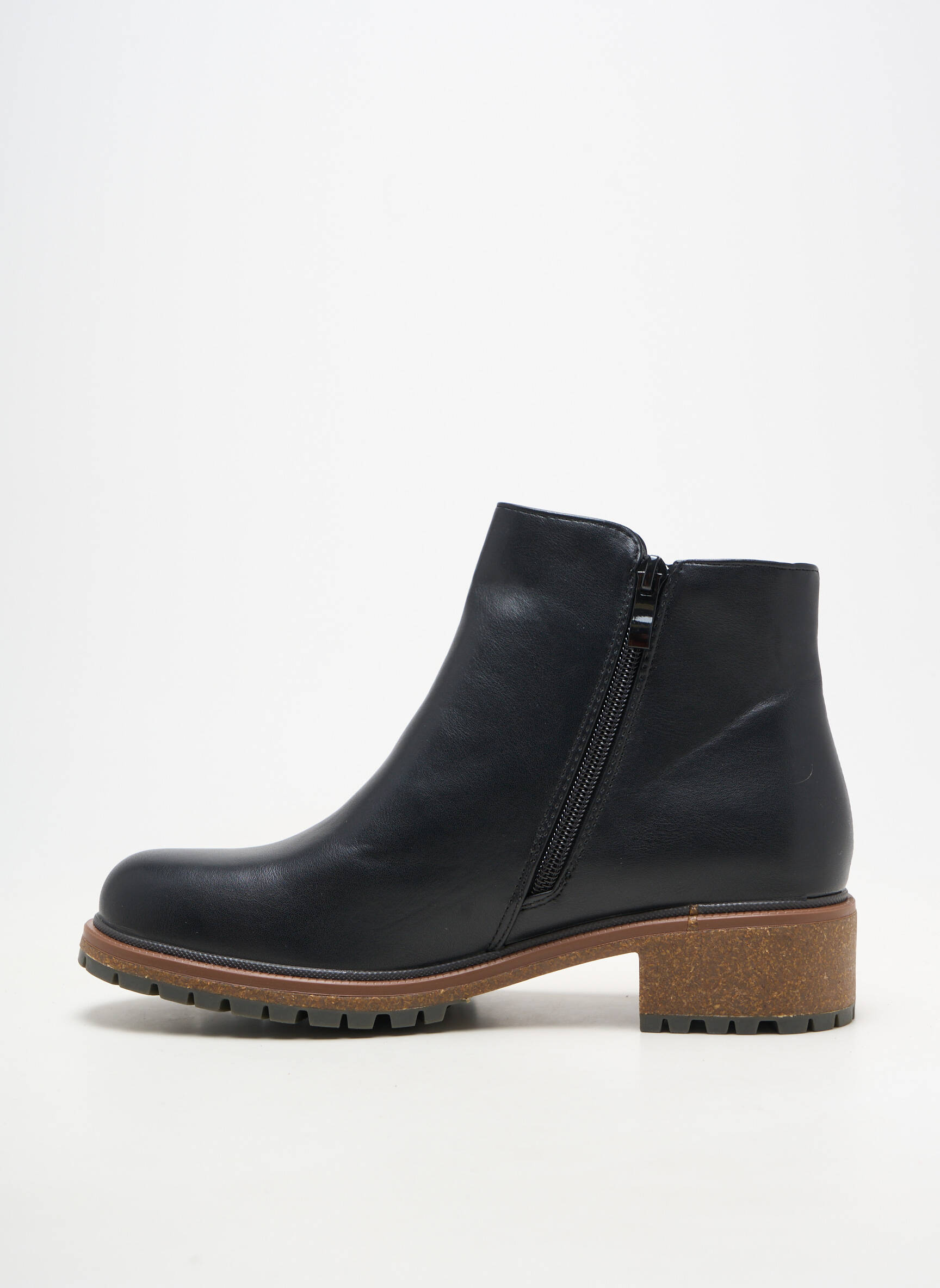 Bottines/boots matière lisse talon de 4 à 6cm noir IDEAL SHOES femme