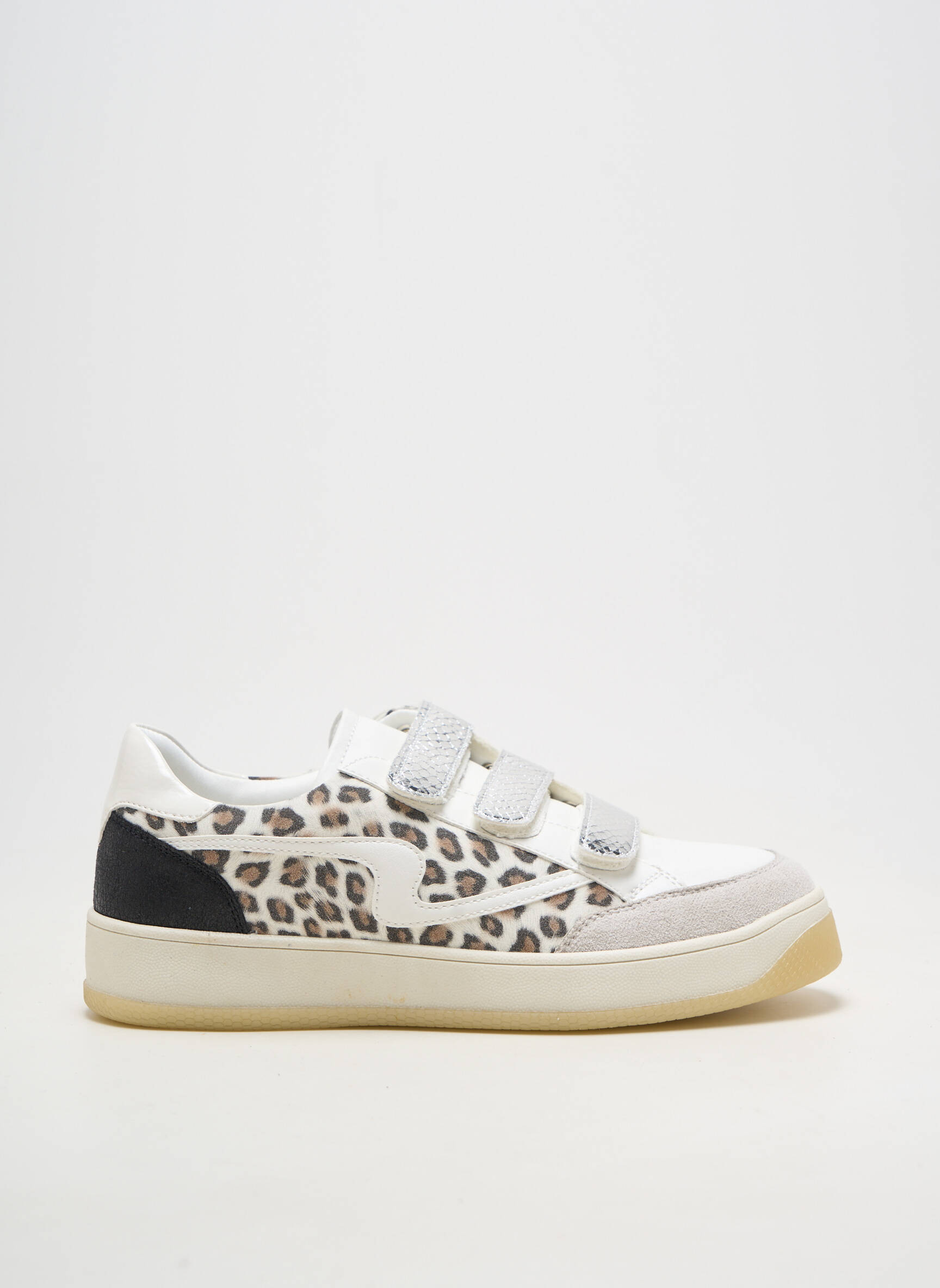 Baskets matière lisse talon plat jusqu'à 3cm blanc FINDLAY femme