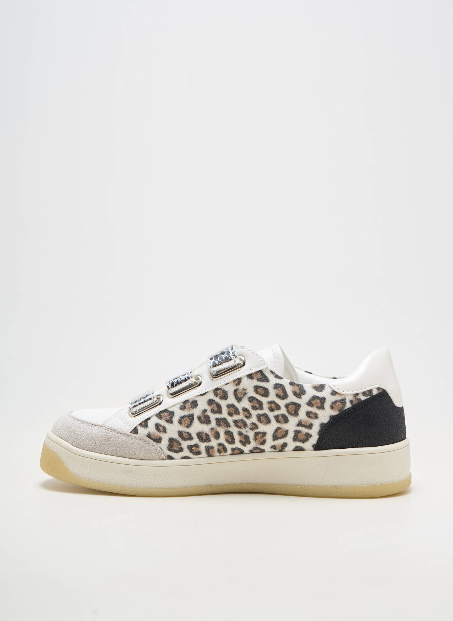 Baskets matière lisse talon plat jusqu'à 3cm blanc FINDLAY femme