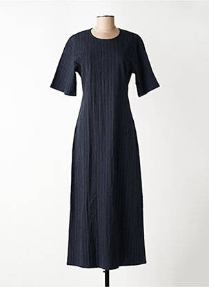 Robe longue manches courtes manches courtes bleu THINKING MU femme