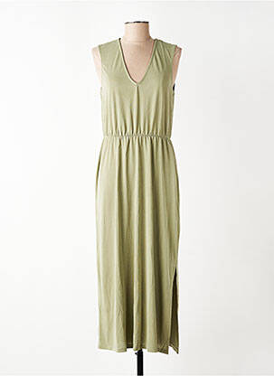 Robe mi-longue coupe fluide sans manche vert VILA femme
