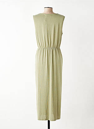 Robe mi-longue coupe fluide sans manche vert VILA femme