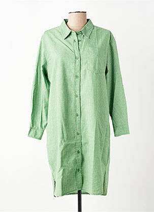 Robe courte manches longues manches longues vert GRAINE femme