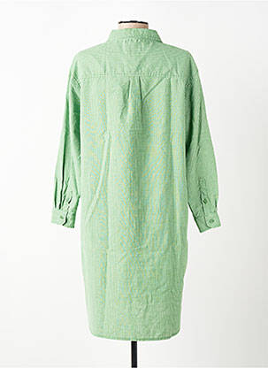 Robe courte manches longues manches longues vert GRAINE femme