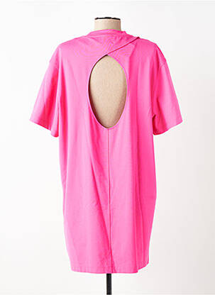 Tunique manches courtes tissage jersey rose GERTRUDE femme