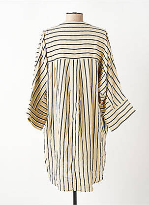 Tunique manches longues fermeture boutonnée sur le devant beige ICHI femme