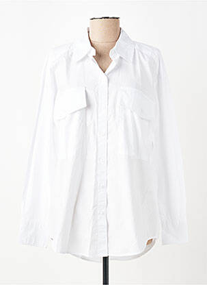 Chemisier coupe droite manches longues blanc PART TWO femme