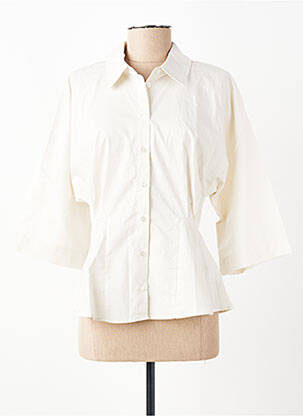 Chemisier coupe cintrée manches 3/4 beige OBJECT femme