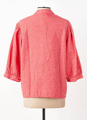 Chemisier col mao manches 3/4 rouge GRAINE femme