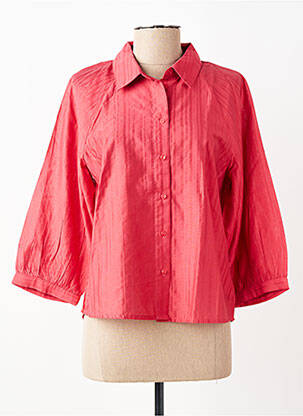 Chemisier tissage crêpe manches 3/4 rouge VILA femme