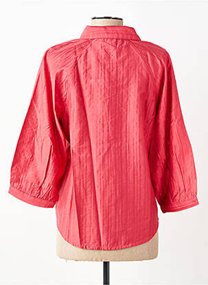 Chemisier tissage crêpe manches 3/4 rouge VILA femme