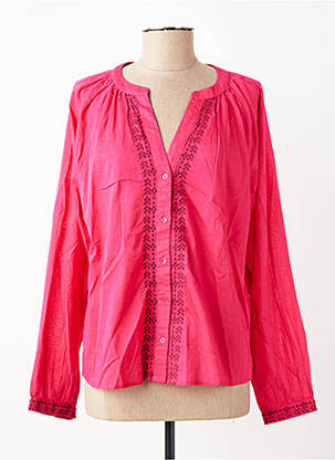 Chemisier coupe cintrée manches longues rose VILA femme