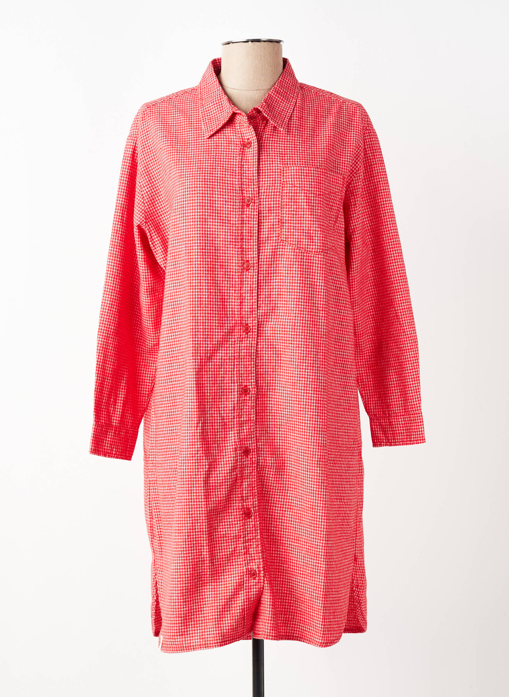 Robe courte manches longues manches longues rouge GRAINE femme