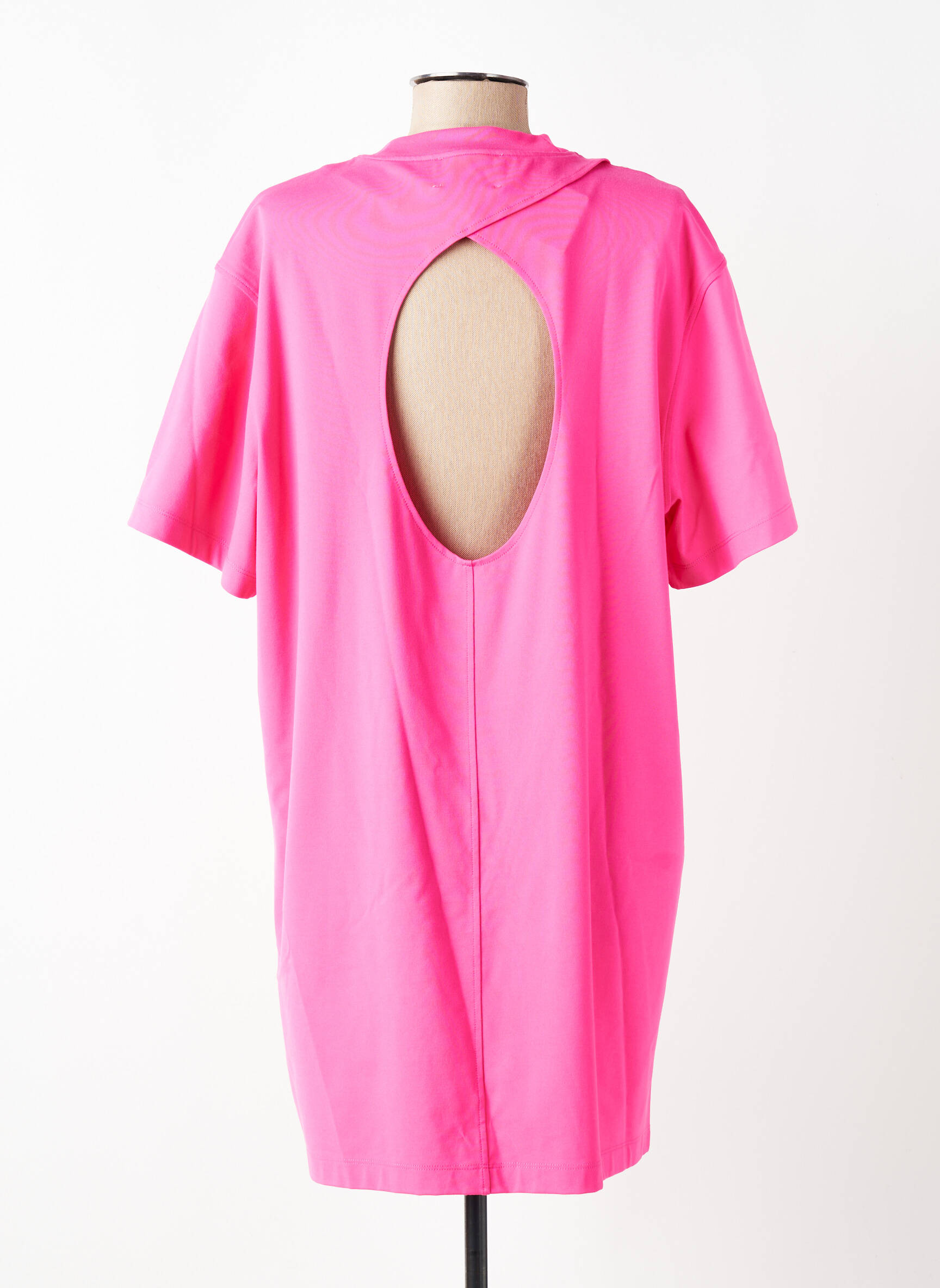 Tunique manches courtes tissage jersey rose GERTRUDE femme