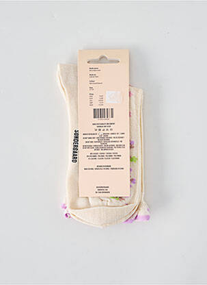 Chaussettes maille fine beige BECK SONDERGAARD femme