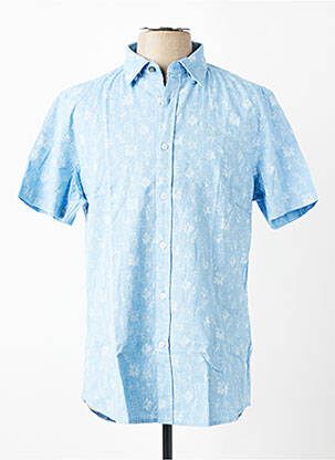 Chemise manches courtes coupe droite bleu NEW ZEALAND AUCKLAND homme