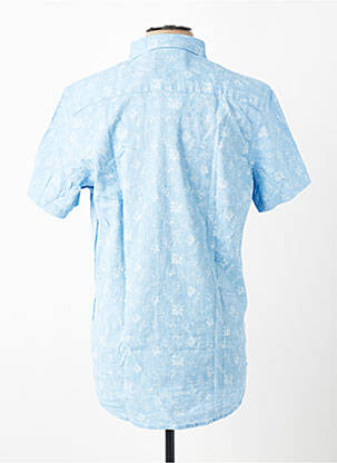 Chemise manches courtes coupe droite bleu NEW ZEALAND AUCKLAND homme