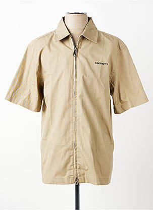 Chemise manches courtes coupe cintrée beige CARHARTT homme