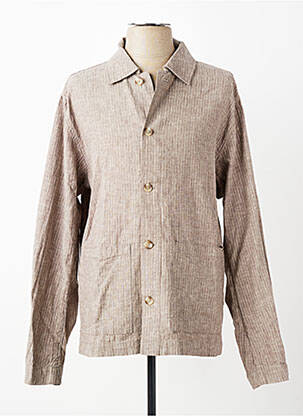 Veste casual fermeture boutonnée sur le devant marron DSTREZZED homme