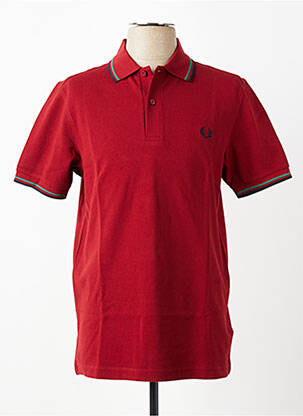 Polo stretch manches courtes rouge FRED PERRY homme