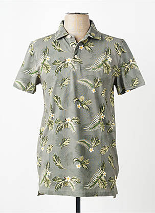 Polo stretch manches courtes vert NEW ZEALAND AUCKLAND homme