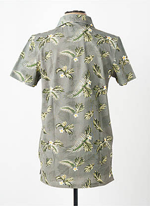 Polo stretch manches courtes vert NEW ZEALAND AUCKLAND homme