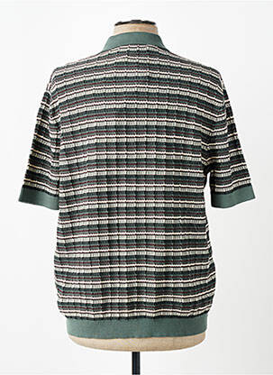 Pull maille souple et aérée manches courtes vert SELECTED homme