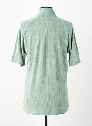 Pull col polo manches courtes vert DSTREZZED homme