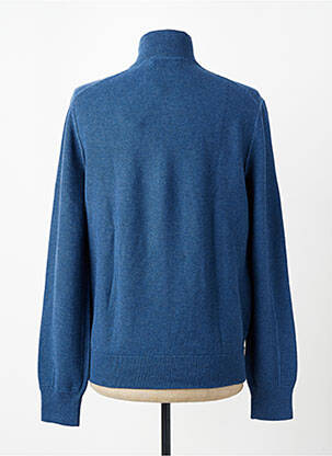Gilet manches longues tissage chiné bleu RALPH LAUREN homme