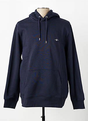 Sweat-shirt à capuche poches manches longues bleu GANT homme