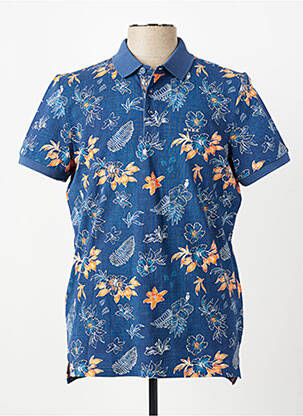Polo stretch manches courtes bleu NEW ZEALAND AUCKLAND homme