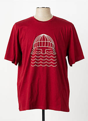 T-shirt bio manches courtes rouge BASK IN THE SUN homme
