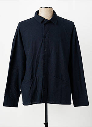 Veste casual fermeture boutonnée sur le devant bleu THINKING MU homme