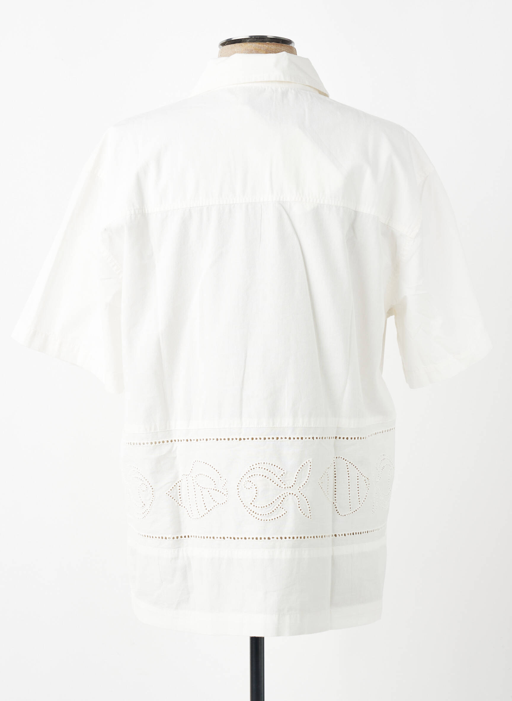 Chemise manches courtes coupe droite beige THINKING MU homme