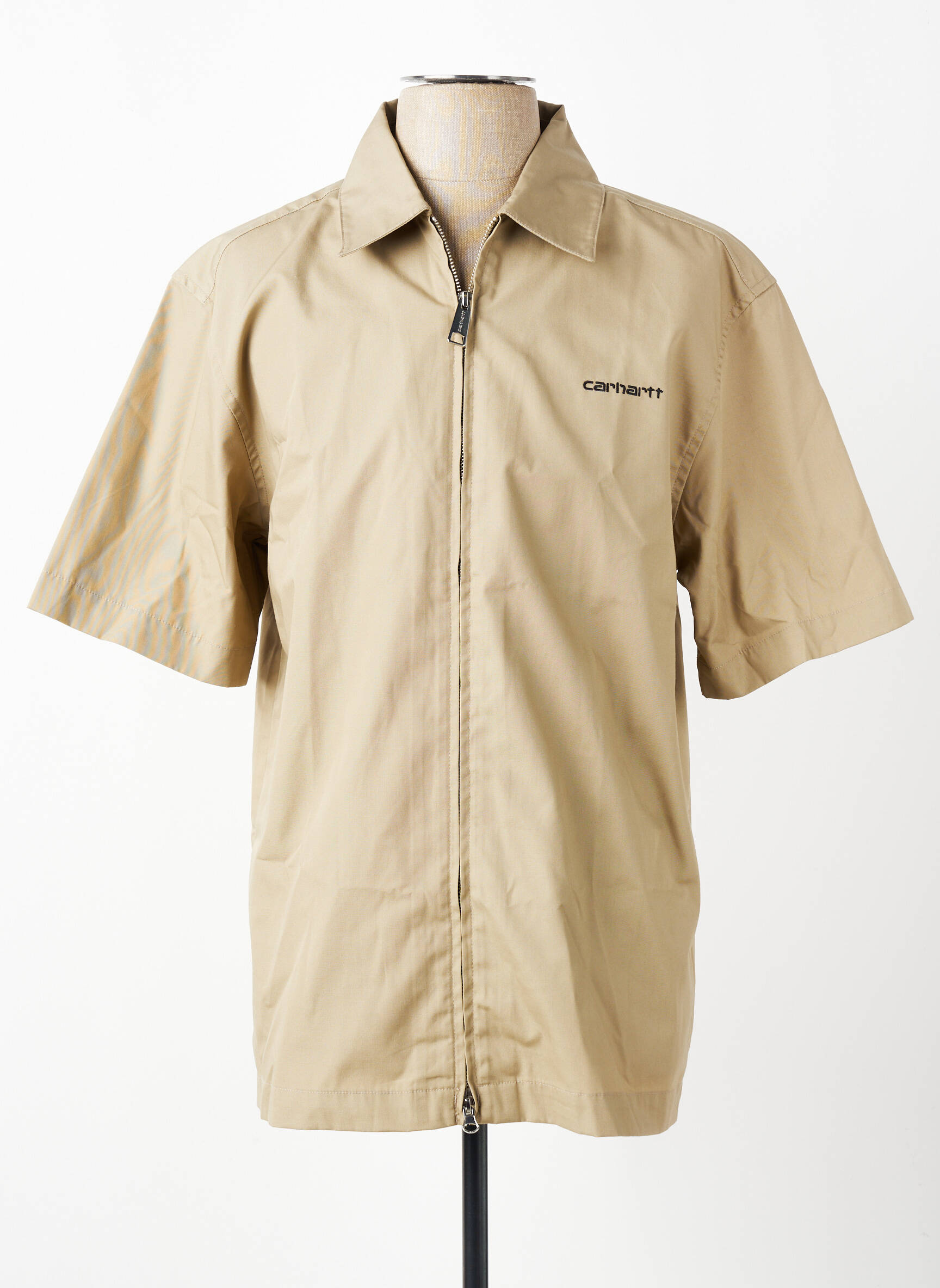 Chemise manches courtes coupe cintrée beige CARHARTT homme