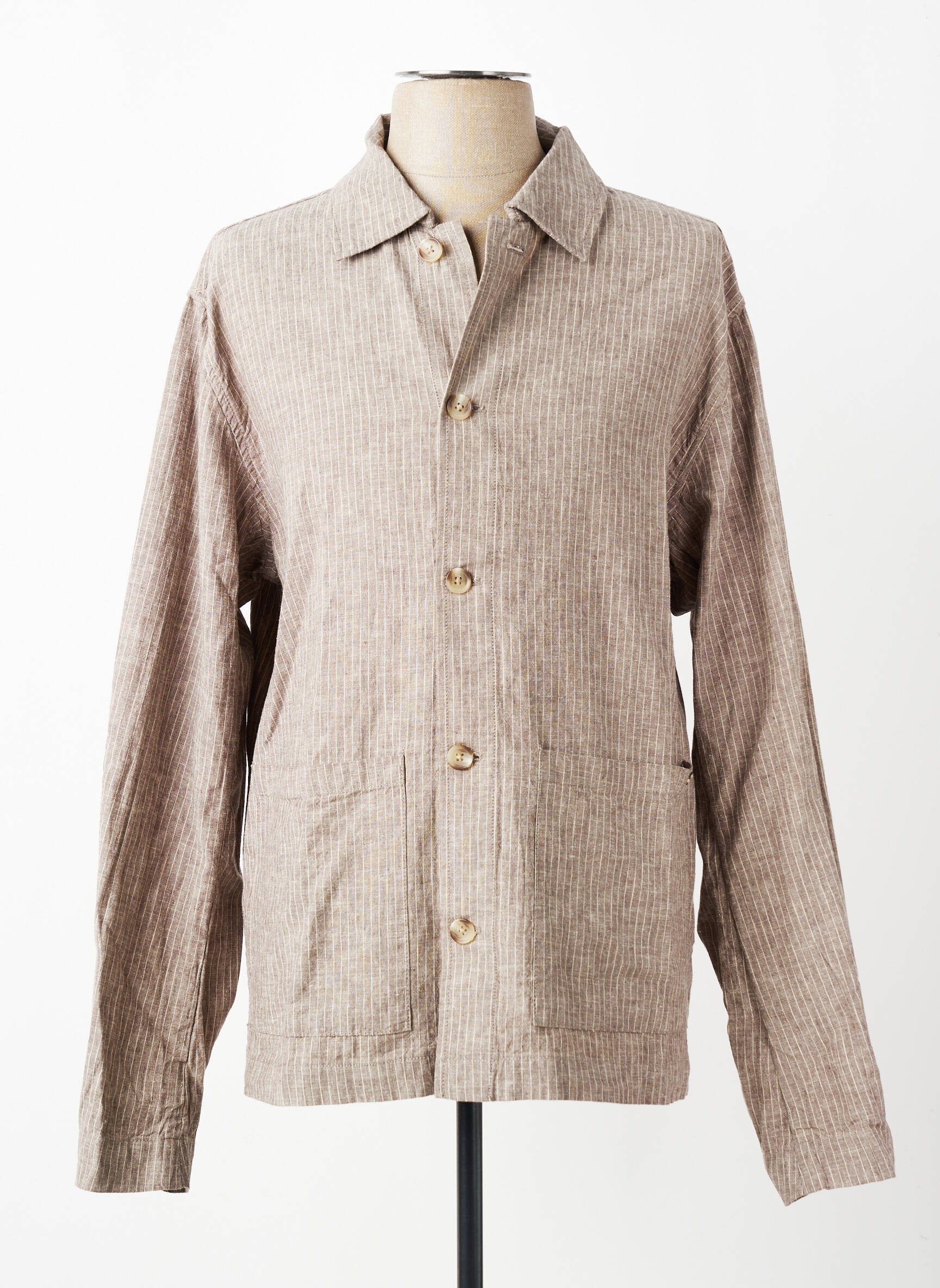 Veste casual fermeture boutonnée sur le devant marron DSTREZZED homme