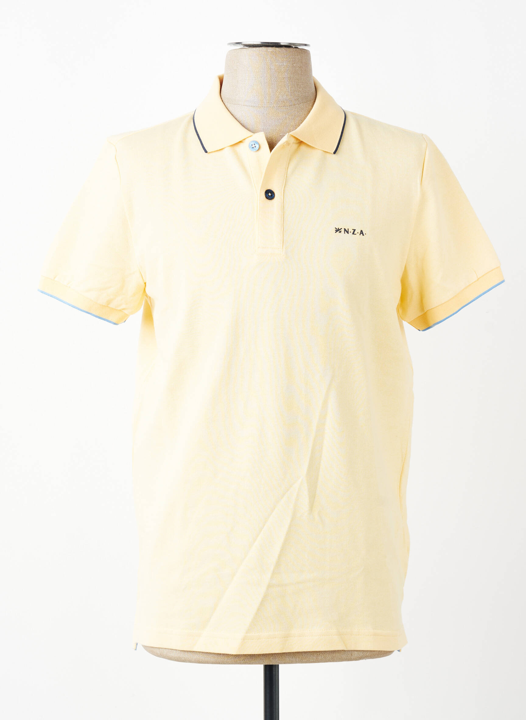 Polo stretch manches courtes jaune NEW ZEALAND AUCKLAND homme