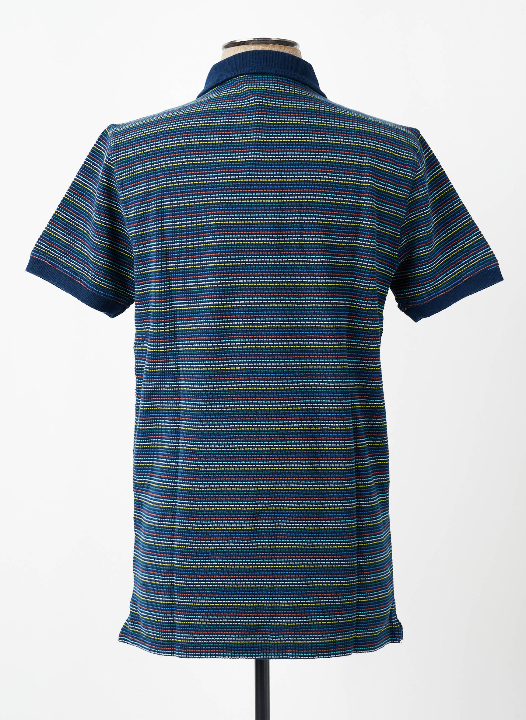Polo tissage jersey manches courtes bleu MCS homme