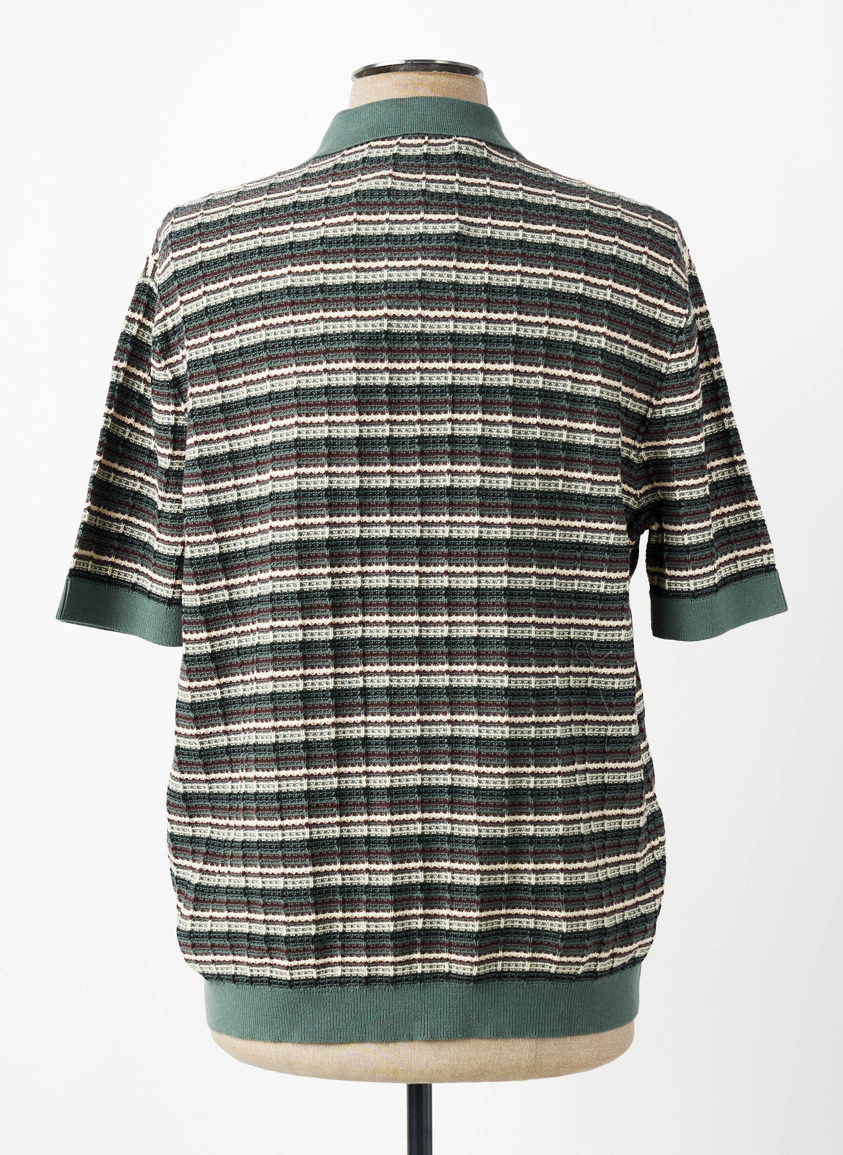 Pull maille souple et aérée manches courtes vert SELECTED homme