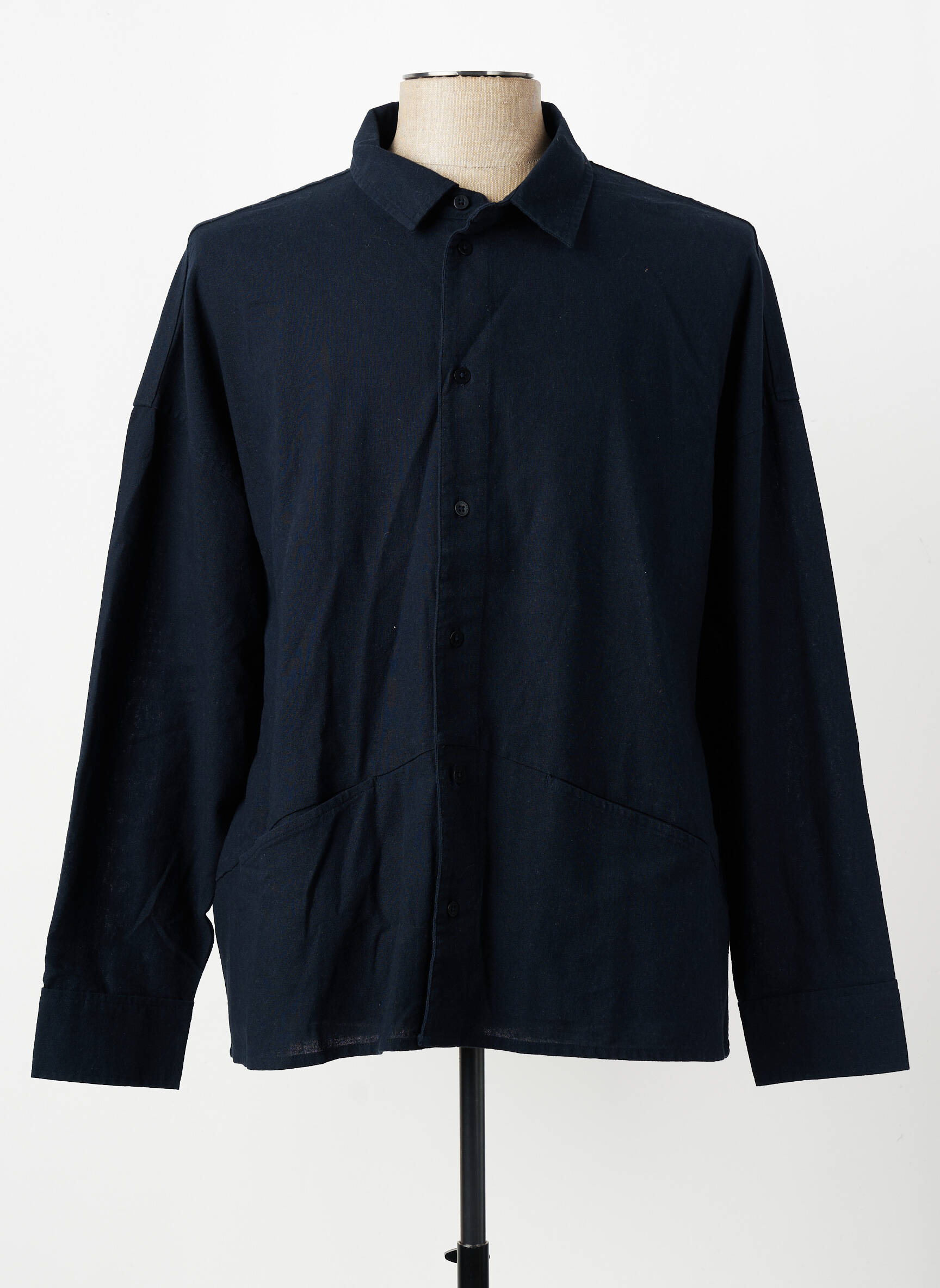Veste casual fermeture boutonnée sur le devant bleu THINKING MU homme