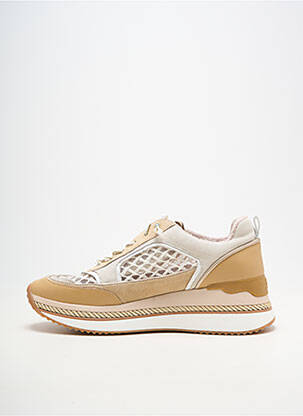 Baskets plateforme talon de 4 à 6cm beige MAM'ZELLE femme