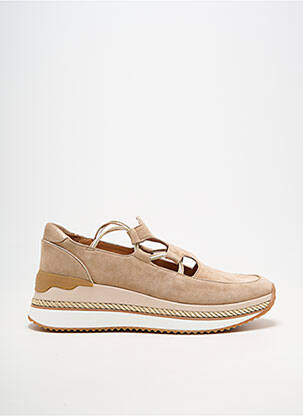 Baskets fermeture elastique talon de 4 à 6cm beige MAM'ZELLE femme