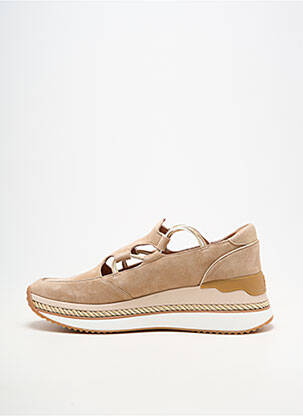 Baskets fermeture elastique talon de 4 à 6cm beige MAM'ZELLE femme