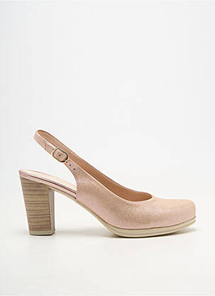 Escarpins matière lisse talon de 7 à 9cm beige KARSTON femme