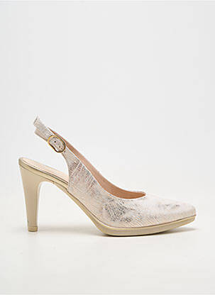Escarpins matière lisse talon de 7 à 9cm beige KARSTON femme
