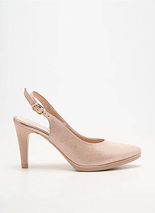 Escarpins matière lisse talon de 7 à 9cm beige KARSTON femme
