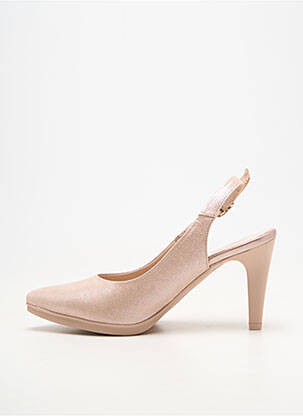 Escarpins matière lisse talon de 7 à 9cm beige KARSTON femme