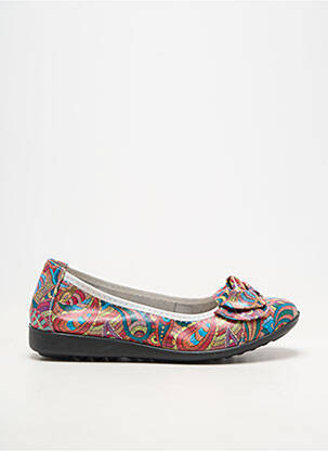 Ballerines matière lisse talon plat jusqu'à 3cm rouge INEA femme