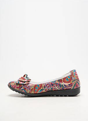 Ballerines matière lisse talon plat jusqu'à 3cm rouge INEA femme