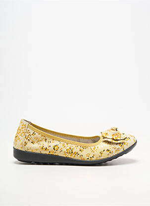 Ballerines semelle amovible talon plat jusqu'à 3cm jaune INEA femme